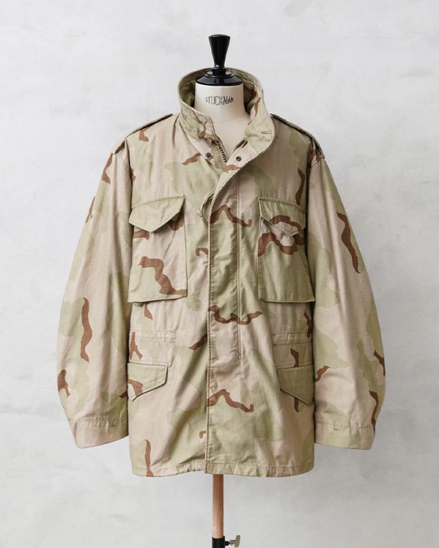 ★実物 USED 米軍 M-65フィールドジャケット 3カラーデザートカモ【Cx】【I】｜ミリタリージャケット スタンドカラー メンズ アウター 軍放出品 軍モノ 大きいサイズ 迷彩 カモフラージュ_2
