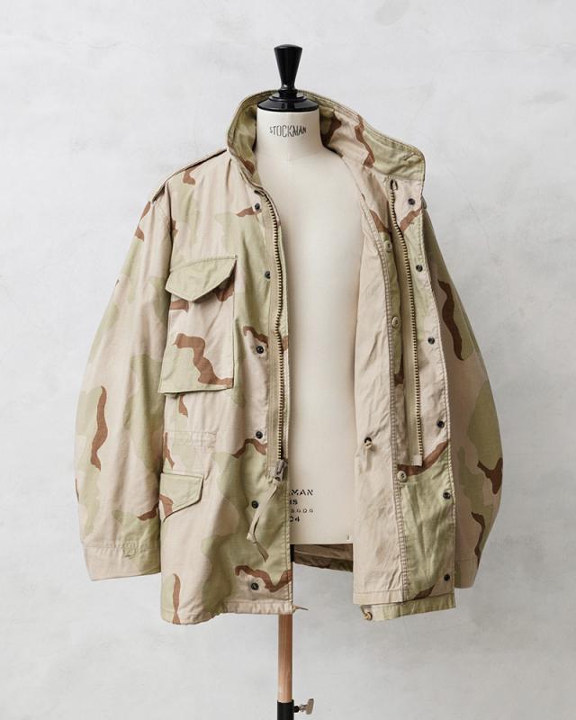 ★実物 USED 米軍 M-65フィールドジャケット 3カラーデザートカモ【Cx】【I】｜ミリタリージャケット スタンドカラー メンズ アウター 軍放出品 軍モノ 大きいサイズ 迷彩 カモフラージュ_5