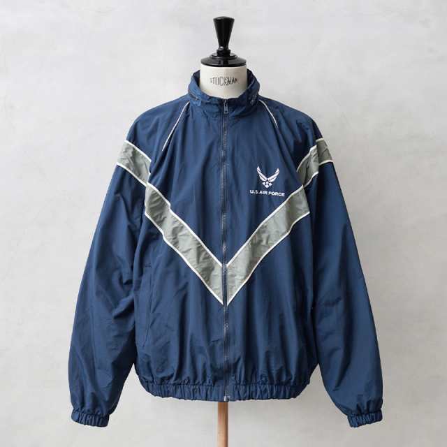 実物 USED 米軍 U.S.AIR FORCE PTU ジャケット NAVY フード付き【Cx】【I】｜トレーニング フィットネス ウィンドブレーカー ジャンパー