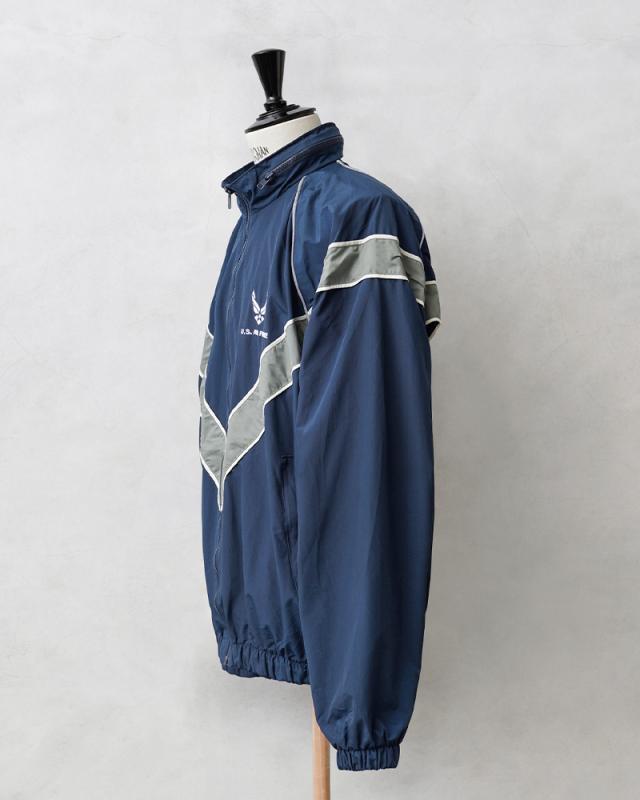 美品米空軍 USAF PTU ウインドブレーカー ジャケット 米軍 AIR FORCE PTU トレーニングジャケット ポリエステル ネイビー