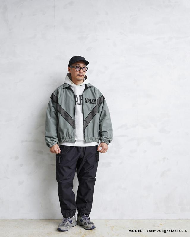 ミリタリージャケット メンズ / 実物 新品 デッドストック 米軍 U.S.ARMY IPFU フィットネスジャケット【Cx】【I】 ｜アウター トラックジャケット スポーツ カジュアル トレーニング ジム 反射 夜間 ジョギング 大きいサイズ 軍放出品