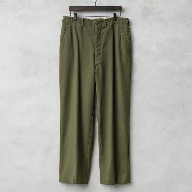 実物 USED 米軍 M-51 ウールパンツ ジッパーフライ 前期型 ダブルバックポケット【Cx】【I】｜ミリタリー ズボン トラウザー スラックス ワイドパンツ メンズ カーキ ヴィンテージ サスペンダー対応 おしゃれ 古着 ユーズド  軍放出品