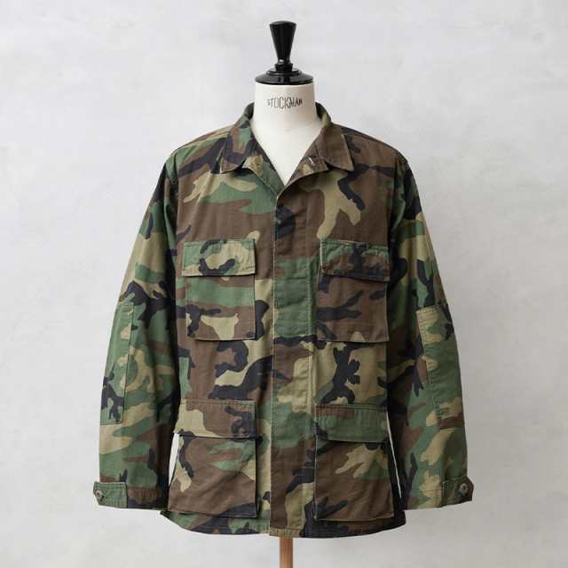 実物 新品 デッドストック 米軍 BDU WOODLAND CAMO ジャケット 中期型