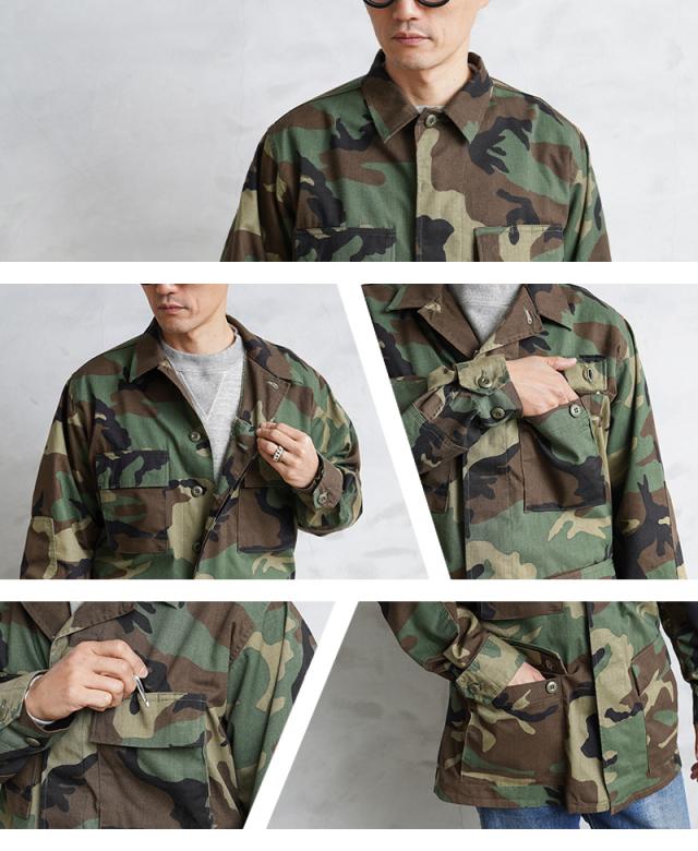 ⑦米軍　実物　迷彩　ミリタリーダウンジャケット　フード　XSサイズ 楽天市場】実物 新品 デッドストック 米軍 BDU WOODLAND CAMO