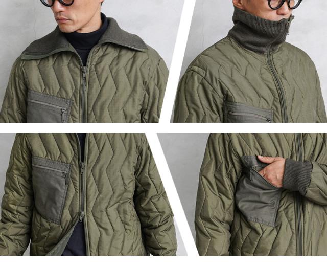 実物 USED ドイツ軍 キルティングライナー ジャケット ダブルジップ