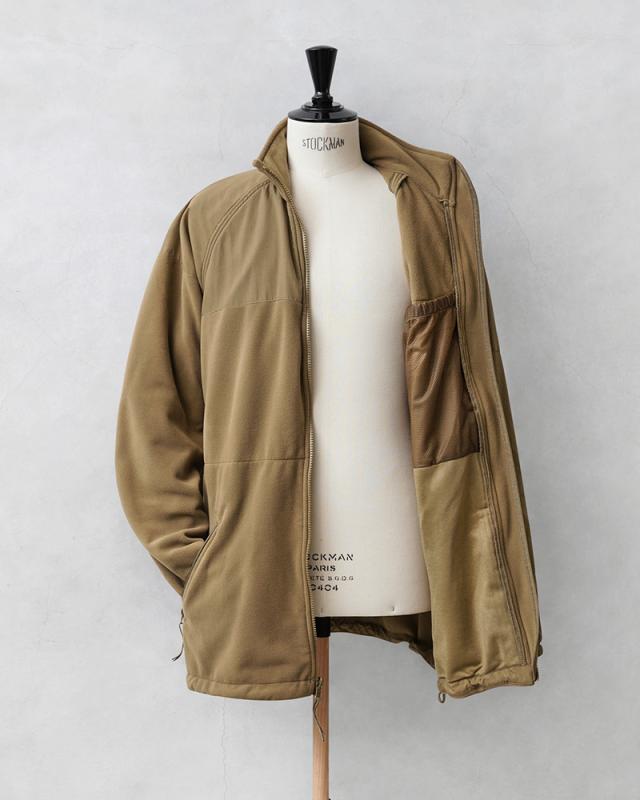 実物 新品 デッドストック 米軍 U.S.NAVY NWU TYPEII／IIIパーカー用 フリースライナージャケット【Cx】【I】｜ミリタリー アウター メンズ ブラウン 茶 アメリカ軍 保温 防寒 レイヤー 大きいサイズ おしゃれ