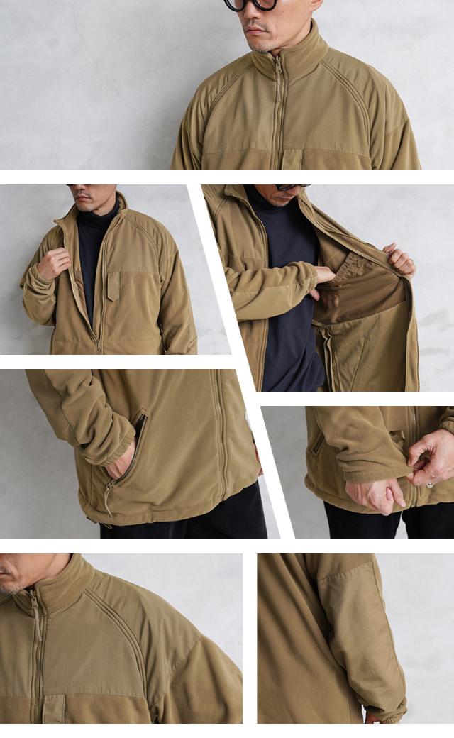 実物 新品 デッドストック 米軍 U.S.NAVY NWU TYPEII／IIIパーカー用 フリースライナージャケット【Cx】【I】｜ミリタリー アウター メンズ ブラウン 茶 アメリカ軍 保温 防寒 レイヤー 大きいサイズ おしゃれ