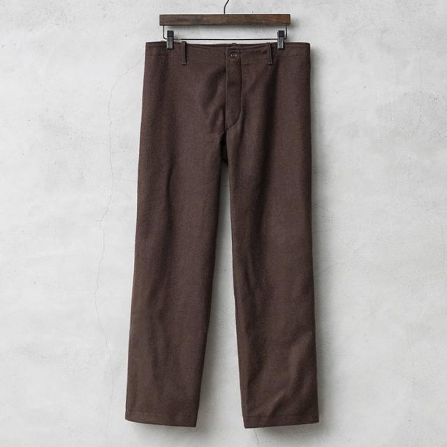 実物 新品 デッドストック イタリア軍 ホスピタル ウールパンツ ブラウン【Cx】【I】｜ミリタリー メンズ ボトムス ズボン ロングパンツ トラウザー スラックス ファッション 古着 ヨーロッパ おしゃれ