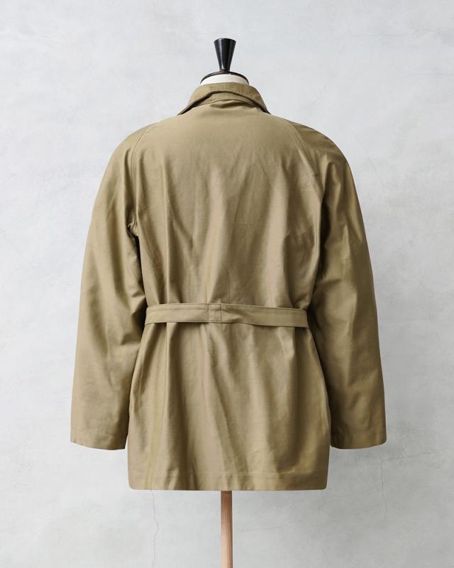 実物 新品 デッドストック イタリア軍 60s ヴィンテージ コットンサテン ホスピタル ジャケット【Cx】【I】｜ミリタリー アウター メンズ コート ベージュ カーキ ワーク シンプル デザイン 薄手 古着 ファッション おしゃれ_5