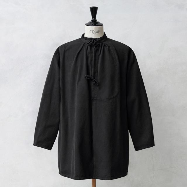 実物 USED スイス軍 40’s ヴィンテージ マウンテン スモック BLACK染め / プルオーバーシャツ【Cx】【I】｜メンズファッション ミリタリー 古着 ブラック染め コットン ミリタリージャケット ジャーマンクロス マルジェラ