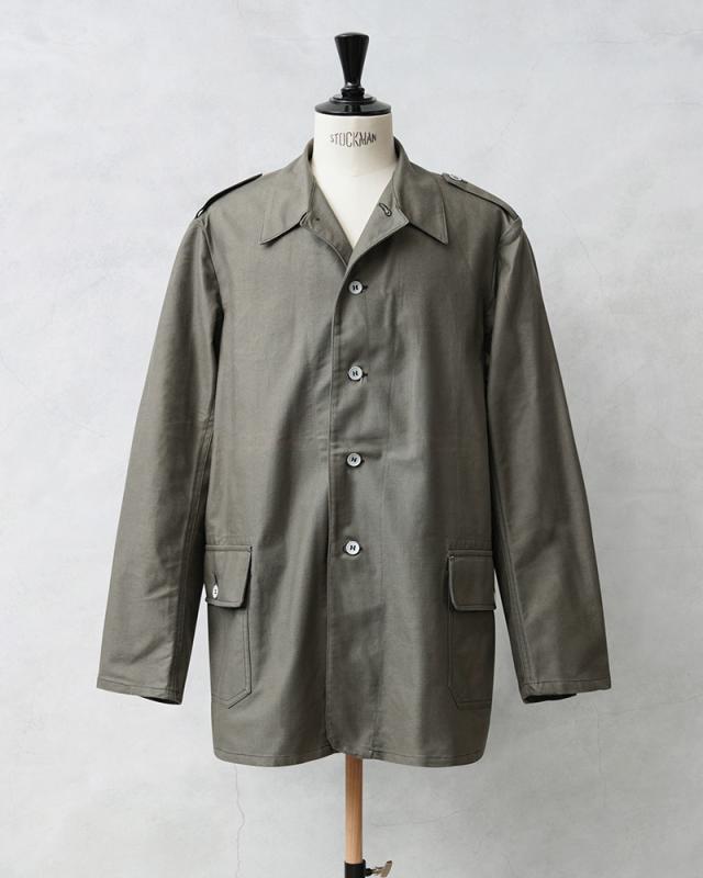 実物 新品 デッドストック スウェーデン軍 M-39 ユーティリティ ワークジャケット アルミボタン【Cx】【I】｜メンズ ミリタリージャケット ヴィンテージ コットンツイル 軍モノ 放出品 シャツジャケット 古着_3