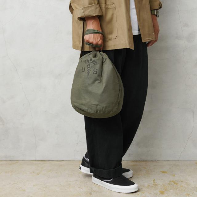 古着 ビンテージ エコバッグ 厚手 生地 袋 巾着 デッドストック 美品 wip-23072401_6.jpg