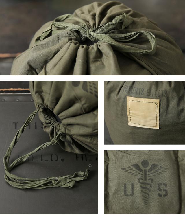 実物 新品 デッドストック 米軍 パーソナル エフェクツ バッグ LARGE【Cx】【I】｜ミリタリー 巾着袋 ポーチ アメリカ軍 ロゴ ステンシル カーキ オリーブ 軍放出品 古着 ファッション おしゃれ_12