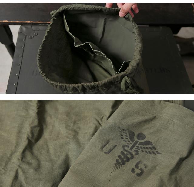 実物 新品 デッドストック 米軍 パーソナル エフェクツ バッグ LARGE【Cx】【I】｜ミリタリー 巾着袋 ポーチ アメリカ軍 ロゴ ステンシル カーキ オリーブ 軍放出品 古着 ファッション おしゃれ_13