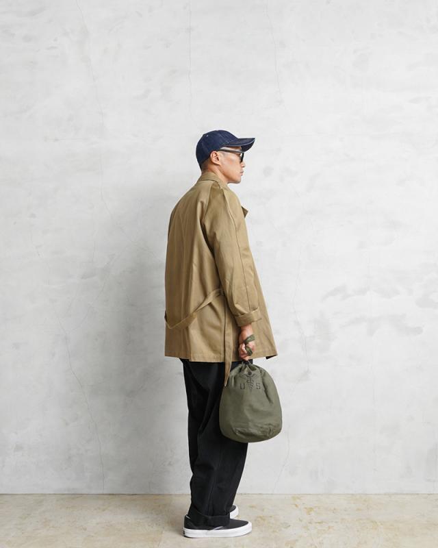 実物 新品 デッドストック 米軍 パーソナル エフェクツ バッグ LARGE【Cx】【I】｜ミリタリー 巾着袋 ポーチ アメリカ軍 ロゴ ステンシル カーキ オリーブ 軍放出品 古着 ファッション おしゃれ_2