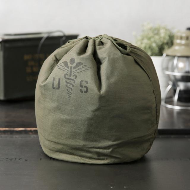 実物 新品 デッドストック 米軍 パーソナル エフェクツ バッグ LARGE【Cx】【I】｜ミリタリー 巾着袋 ポーチ アメリカ軍 ロゴ ステンシル カーキ オリーブ 軍放出品 古着 ファッション おしゃれ_5