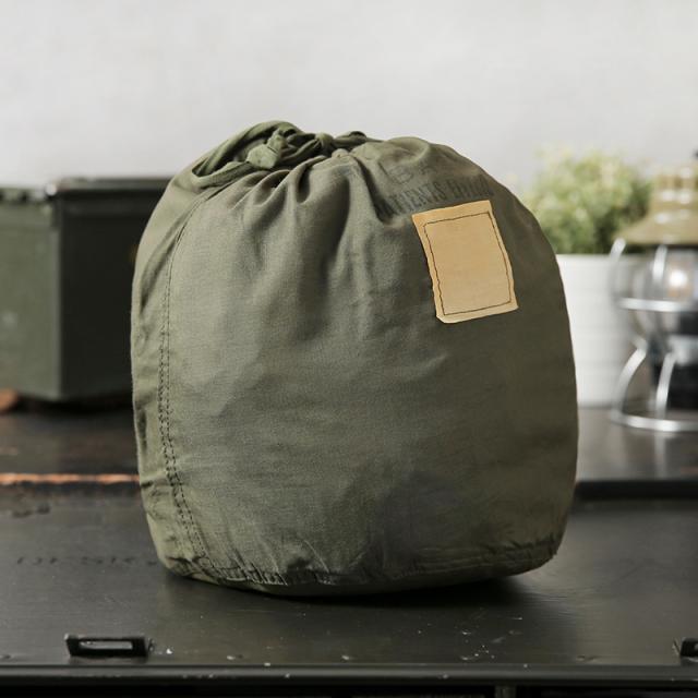 実物 新品 デッドストック 米軍 パーソナル エフェクツ バッグ LARGE【Cx】【I】｜ミリタリー 巾着袋 ポーチ アメリカ軍 ロゴ ステンシル カーキ オリーブ 軍放出品 古着 ファッション おしゃれ_6