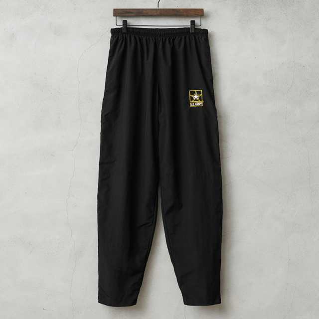 実物 新品 デッドストック 米軍 U.S.ARMY APFU フィジカル トレーニングパンツ ARMY LOGO【Cx】【I】｜メンズ ボトムス ナイロンパンツ フィットネス 大きいサイズ ゆったり 黒 ブラック ファッション おしゃれの通販は