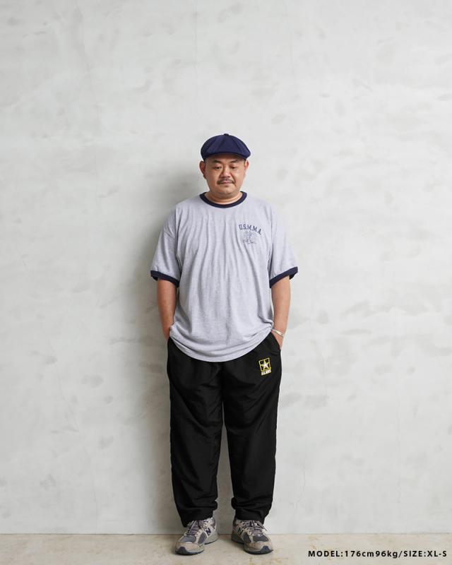 実物 新品 デッドストック 米軍 U.S.ARMY APFU フィジカル トレーニングパンツ ARMY LOGO【Cx】【I】｜メンズ ボトムス ナイロンパンツ フィットネス 大きいサイズ ゆったり 黒 ブラック ファッション おしゃれ