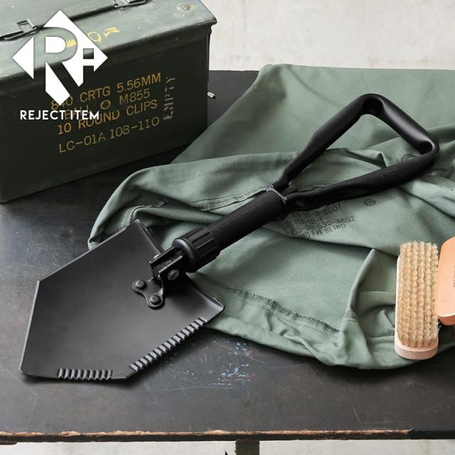 リジェクト 訳あり品 実物 USED 米軍 GI E-TOOL 三つ折 フォールディングショベル【Cx】【I】