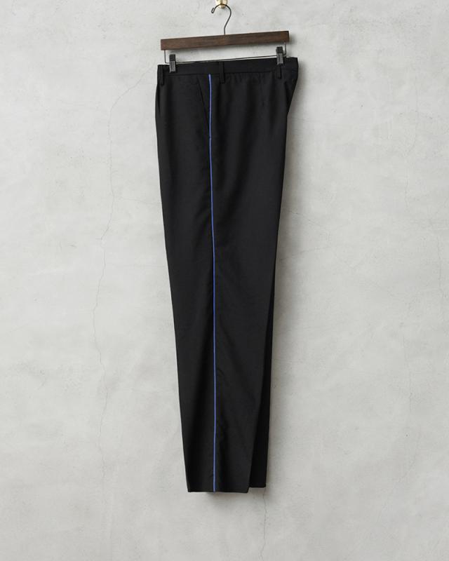 実物 新品 デッドストック イタリア軍 AIR FORCE ブルー サイドライン DRESS トラウザーズ #4 / PURE WOOL【Cx】【I】｜ウールパンツ ラインパンツ スラックス ドレスパンツ ミリタリー 黒 古着 ファッション おしゃれ_5