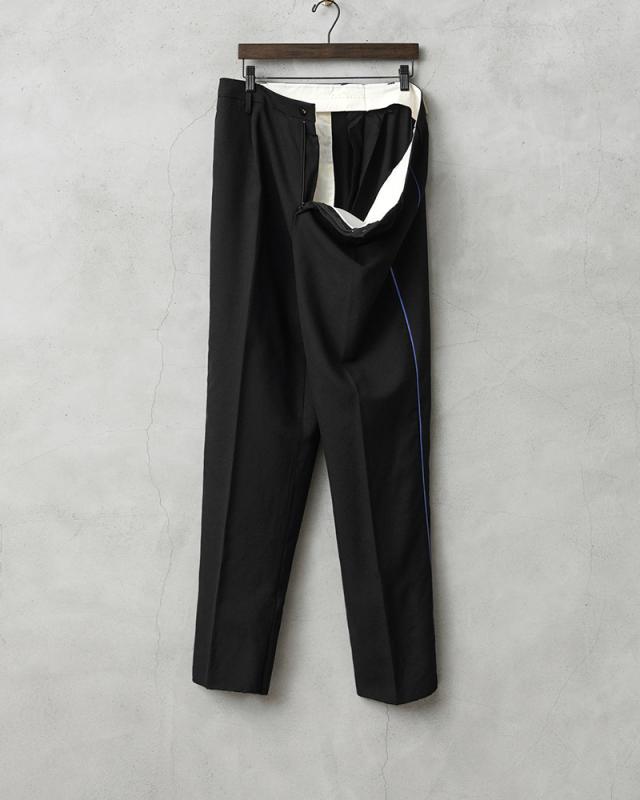 実物 新品 デッドストック イタリア軍 AIR FORCE ブルー サイドライン DRESS トラウザーズ #4 / PURE WOOL【Cx】【I】｜ウールパンツ ラインパンツ スラックス ドレスパンツ ミリタリー 黒 古着 ファッション おしゃれ_7