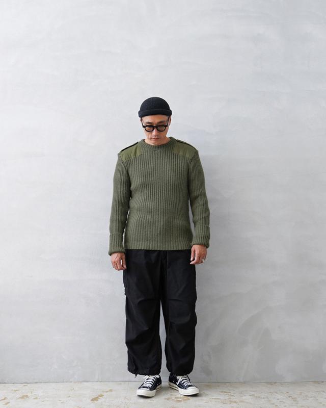 実物 USED イギリス軍 コマンドセーター OLIVE【Cx】【I】｜メンズ