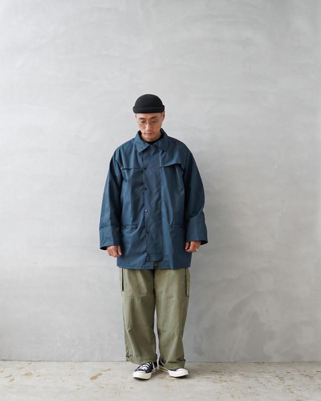 実物 USED イギリス軍 70s MK2A RAF（ROYAL AIR FORCE）Foul WEATHER ジャケット【Cx】【I】｜メンズ アウター 大きいサイズ レインコート 撥水 ブルー ナイロンジャケット ミリタリー 古着 ファッション おしゃれ_2
