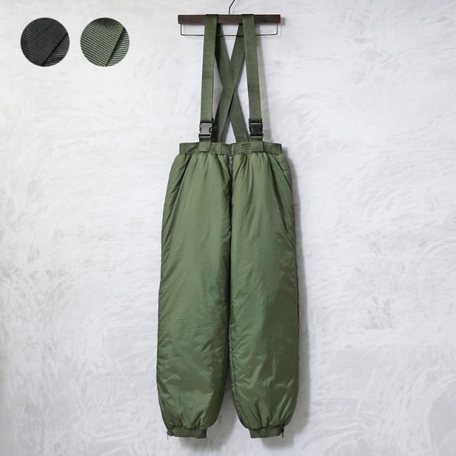 実物 新品 デッドストック ルーマニア軍 INVICTUS社製 コールドウェザーパンツ サスペンダー付き【Cx】【I】｜メンズ ボトムス 大きいサイズ オーバーオール サロペット オリーブ 防寒 ナイロンパンツ 古着 ファッション