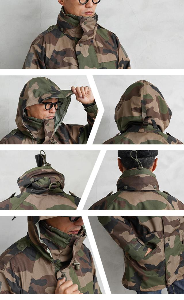 実物 USED フランス軍 CCE CAMO WATERPROOF フィールドパーカ 4ポケット【Cx】【I】｜メンズ アウター 大きいサイズ ミリタリー マウンテンパーカー 迷彩 カモフラージュ 古着 ファッション おしゃれ_14