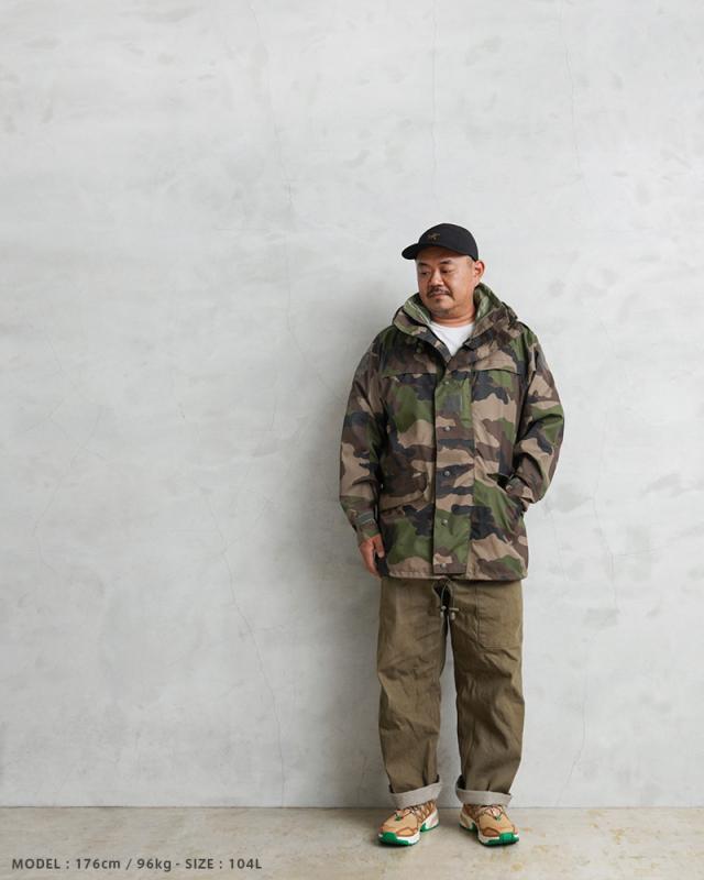 実物 USED フランス軍 CCE CAMO WATERPROOF フィールドパーカ 4ポケット【Cx】【I】｜メンズ アウター 大きいサイズ ミリタリー マウンテンパーカー 迷彩 カモフラージュ 古着 ファッション おしゃれ_6