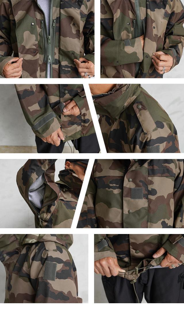 実物 USED フランス軍 CCE CAMO WATERPROOF フィールドパーカ 2ポケット【Cx】【I】｜メンズ アウター 大きいサイズ ミリタリー マウンテンパーカー 迷彩 カモフラージュ 古着 ファッション おしゃれ_15