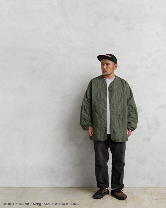 実物 新品 デッドストック 米軍 AIRCREW ノーメックスライナー フロントボタン #1【Cx】【I】｜メンズ レディース アウター ジャケット 大きいサイズ キルティング カーキ オリーブ ノーカラー 古着 ファッション おしゃれ_3
