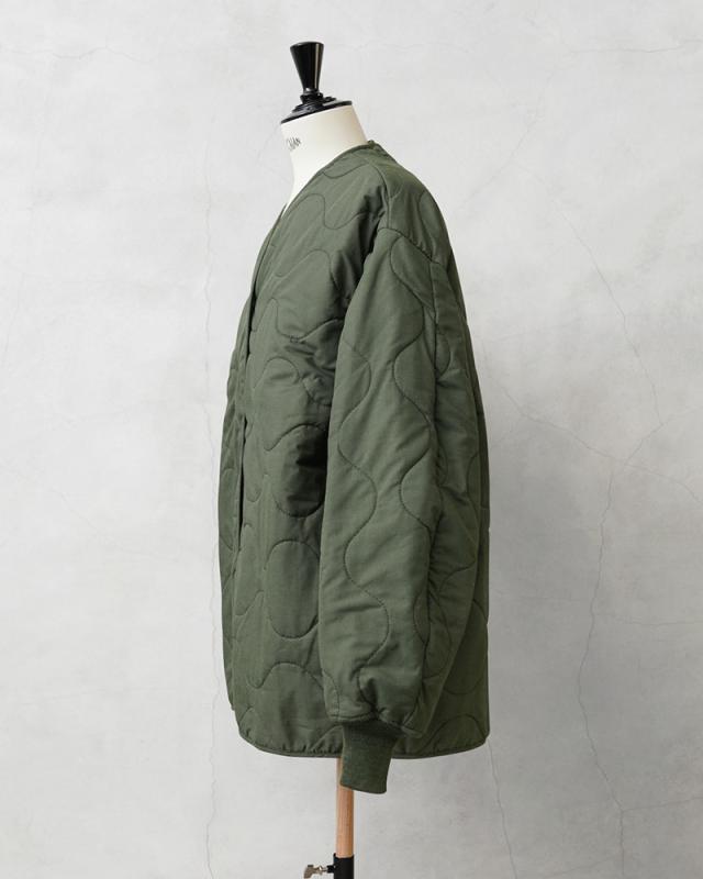 実物 新品 デッドストック 米軍 AIRCREW ノーメックスライナー フロントボタン #1【Cx】【I】｜メンズ レディース アウター ジャケット 大きいサイズ キルティング カーキ オリーブ ノーカラー 古着 ファッション おしゃれ_5