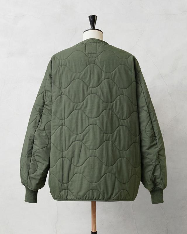 実物 新品 デッドストック 米軍 AIRCREW ノーメックスライナー フロントボタン #1【Cx】【I】｜メンズ レディース アウター ジャケット 大きいサイズ キルティング カーキ オリーブ ノーカラー 古着 ファッション おしゃれ_6