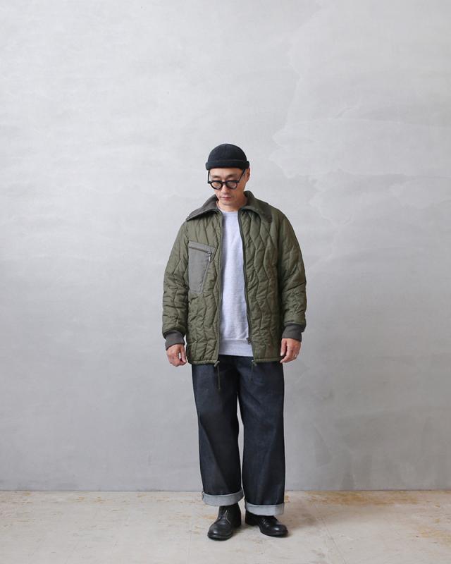 実物 USED ドイツ軍 キルティングライナー ジャケット シングルジップ【Cx】【I】 ｜ミリタリー メンズファッション 古着 防寒 リップストップ ミリタリージャケット 軍物 カモフラージュ アウター 重ね着 希少 レイヤード_2