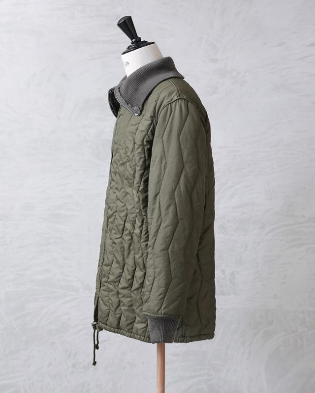 実物 USED ドイツ軍 キルティングライナー ジャケット シングルジップ【Cx】【I】 ｜ミリタリー メンズファッション 古着 防寒 リップストップ ミリタリージャケット 軍物 カモフラージュ アウター 重ね着 希少 レイヤード_4