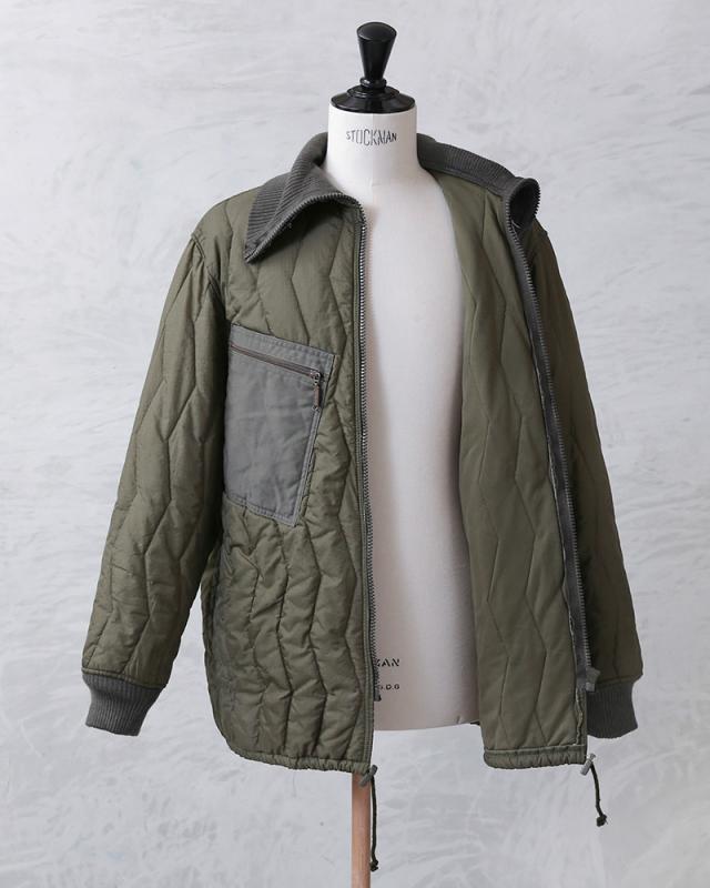 実物 USED ドイツ軍 キルティングライナー ジャケット シングルジップ【Cx】【I】 ｜ミリタリー メンズファッション 古着 防寒 リップストップ ミリタリージャケット 軍物 カモフラージュ アウター 重ね着 希少 レイヤード_6