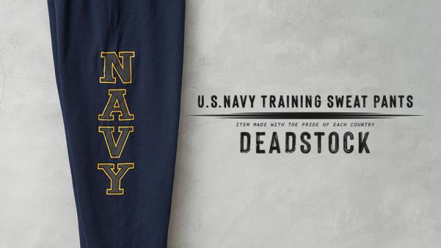 デッドストック 米軍 U.S.NAVY トレーニング用 スウェットパンツ MADE BY SOFFE【Cx】【I】｜メンズ ボトムス 大きいサイズ カジュアル ロゴ スポーツ ネイビー 古着 ファッション おしゃれ