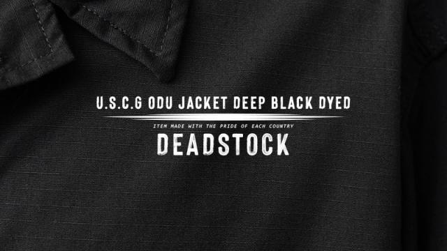 実物 新品 デッドストック 米軍 U.S. COAST GUARD ODU オペレーション ジャケット DEEP BLACK染め / USCG【Cx】【I】｜メンズ アウター 大きいサイズ 長袖 ミリタリー 開襟シャツ 薄手 リメイク 古着 おしゃれ_1