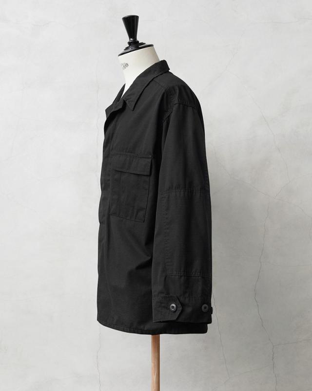 実物 新品 デッドストック 米軍 U.S. COAST GUARD ODU オペレーション ジャケット DEEP BLACK染め / USCG【Cx】【I】｜メンズ アウター 大きいサイズ 長袖 ミリタリー 開襟シャツ 薄手 リメイク 古着 おしゃれ_9