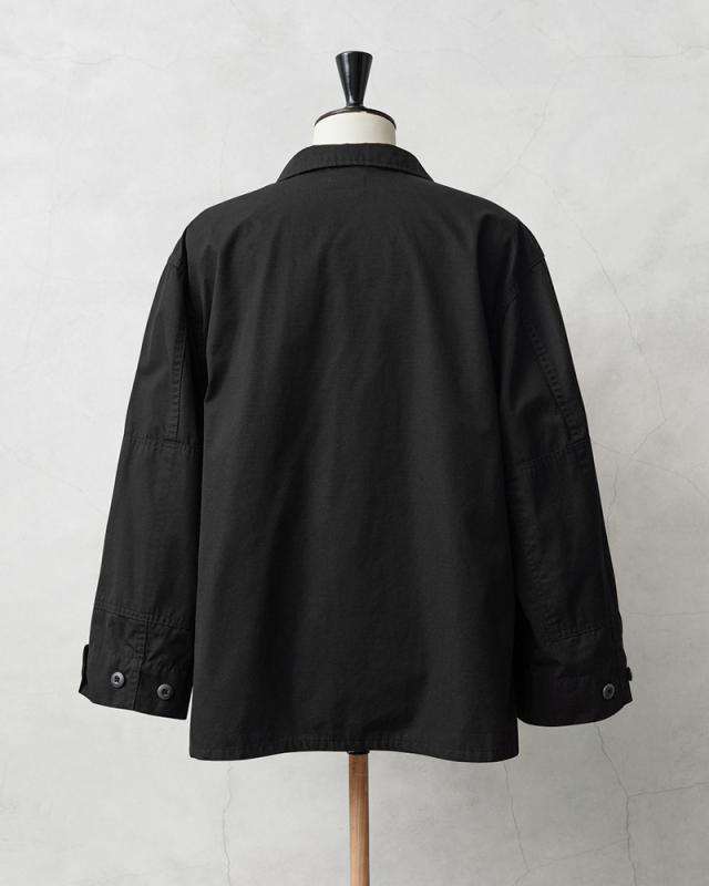 実物 新品 デッドストック 米軍 U.S. COAST GUARD ODU オペレーション ジャケット DEEP BLACK染め / USCG【Cx】【I】｜メンズ アウター 大きいサイズ 長袖 ミリタリー 開襟シャツ 薄手 リメイク 古着 おしゃれ_10