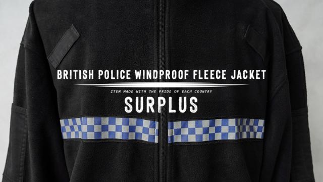実物 USED イギリス警察 WINDPROOF POLICE フリースジャケット ポリス