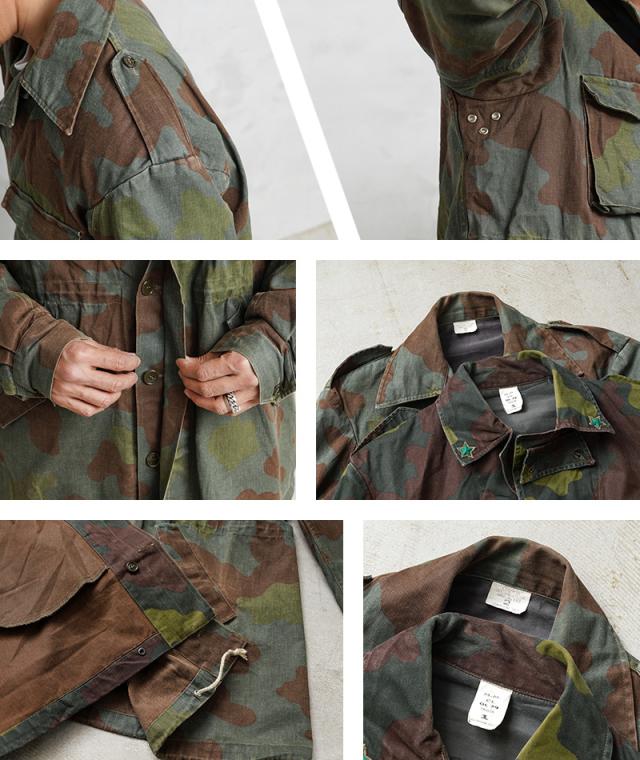 実物 USED イタリア軍 フィールドジャケット サンマルコカモ ライナー
