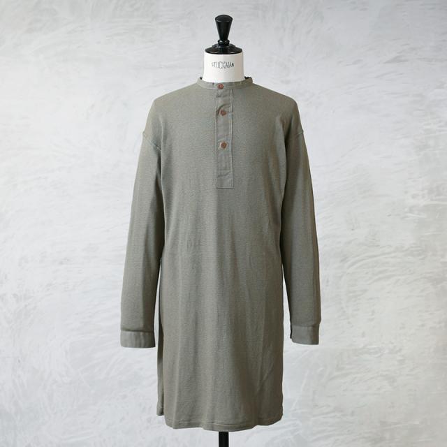 実物 USED スウェーデン軍 M-39 ヘンリーネック ロングサーマルシャツ【Cx】【I】｜メンズ トップス 大きいサイズ スリット ミリタリー ロング丈 カーキ シンプル デザイン 古着 ファッション おしゃれの通販は 5,280円