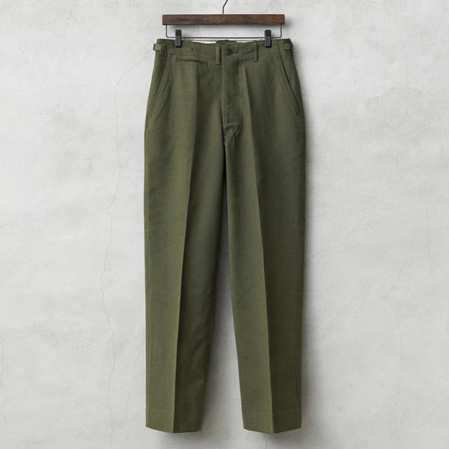 実物 新品 デッドストック 米軍 M-51 ウールパンツ 初期型 ボタンフライ【Cx】【I】｜メンズ ボトムス ミリタリー 大きいサイズ カーキ ドレスパンツ スラックス きれいめ カジュアル 古着 ファッション おしゃれ