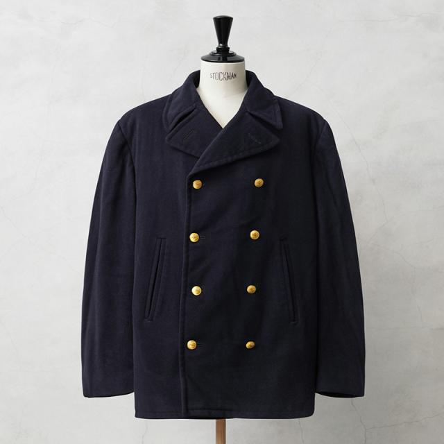 スウェーデン軍　ウールコート　ウールジャケット　ヴィンテージ 実物 USED スウェーデン軍 ダブルフェイス 8ボタン ウール