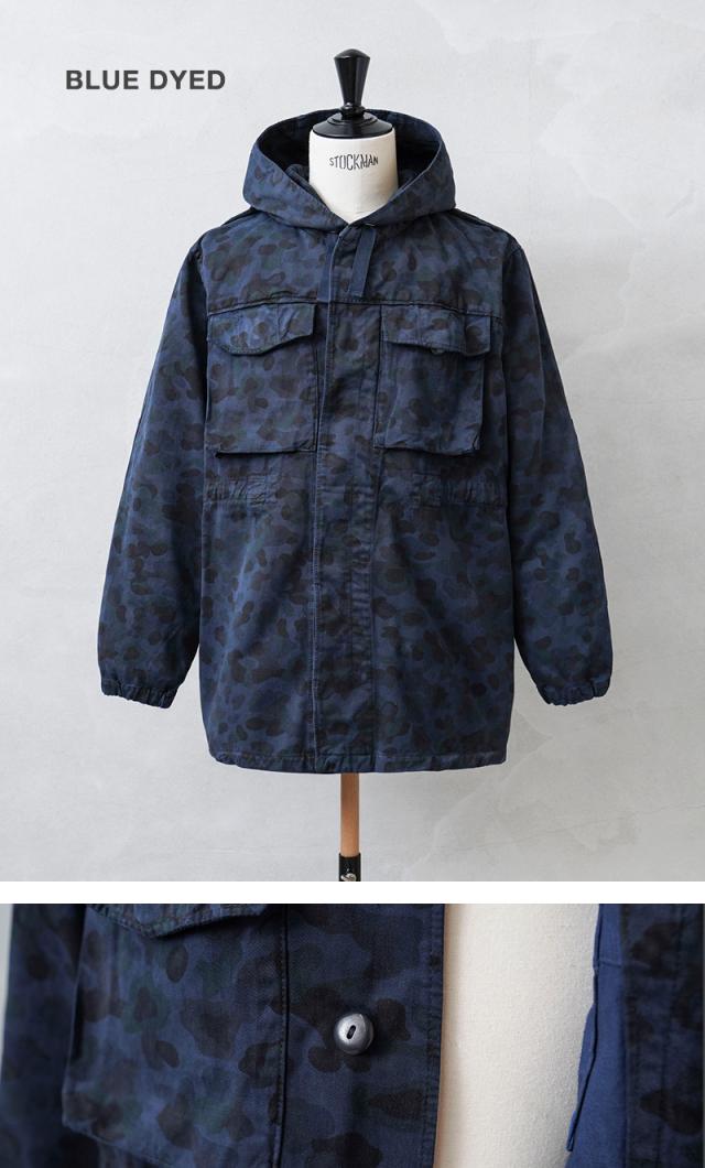 実物 USED オーストリア軍 ピードットカモ スモック パーカー OVER DYED フロントボタン【Cx】【I】_3