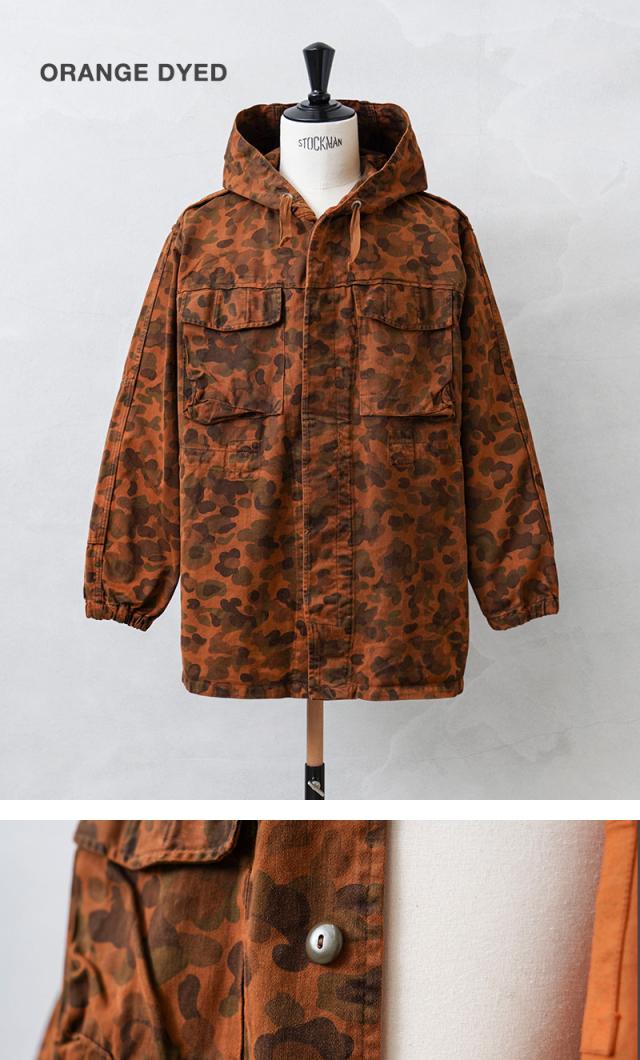 実物 USED オーストリア軍 ピードットカモ スモック パーカー OVER DYED フロントボタン【Cx】【I】_5