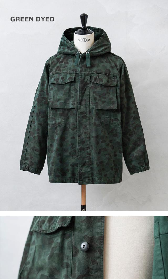 実物 USED オーストリア軍 ピードットカモ スモック パーカー OVER DYED フロントボタン【Cx】【I】_6